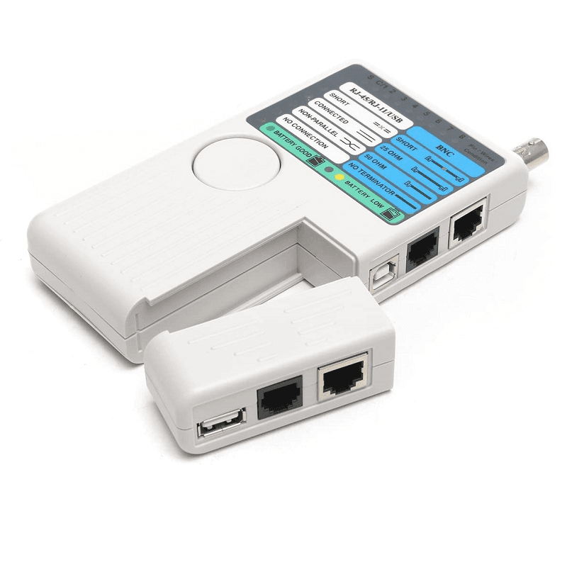 جهاز فحص أسلاك RJ45/RJ11/USB/BNC LAN Cable أربعة في واحد في 1